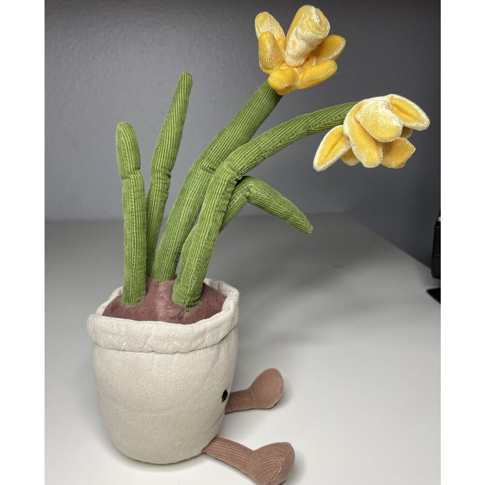 Jellycat Amuseable Daffodil Plush Retired Design Flower Floral US Seller - Picture 2 of 11
